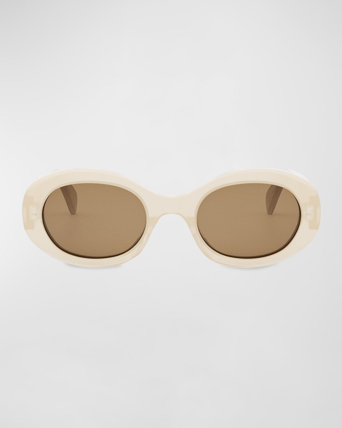 Triomphe Acetate Oval Sunglasses