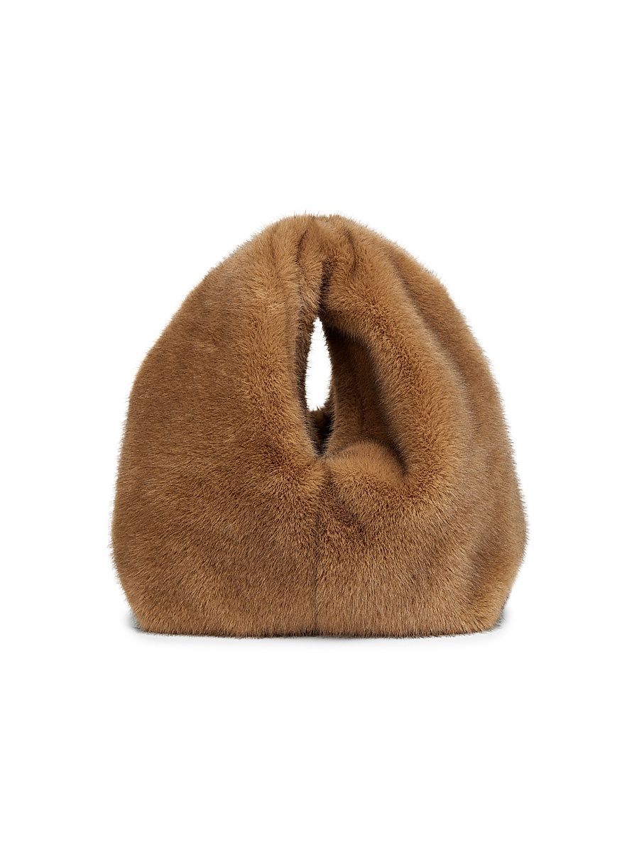 Women's Simone Faux Fur Top Handle Bag - Camel
