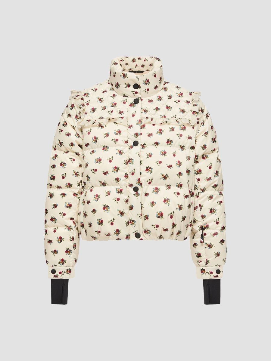 Moncler Grenoble Women's Larosiere Ski Coat - White Ivory - Size Medium