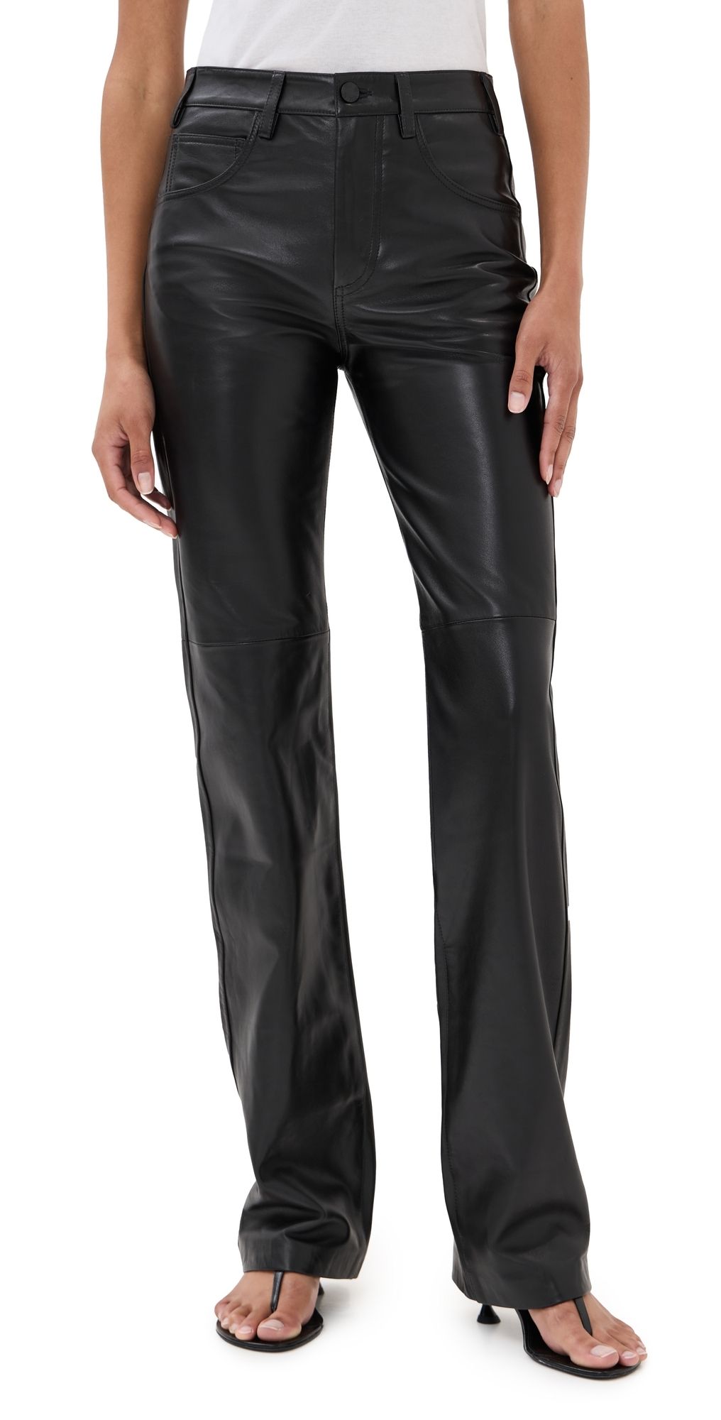 Nili Lotan Joan Leather Pants Black 6