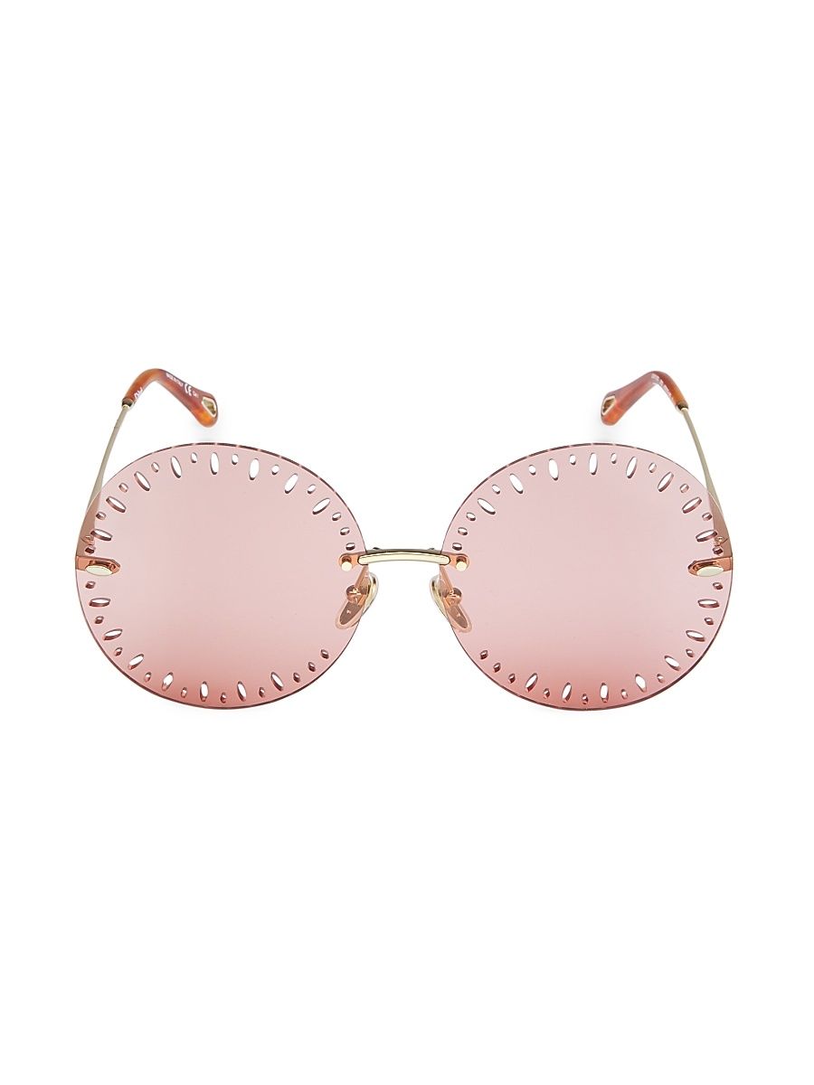 Women's Ysé 60MM Round Sunglasses - Gold