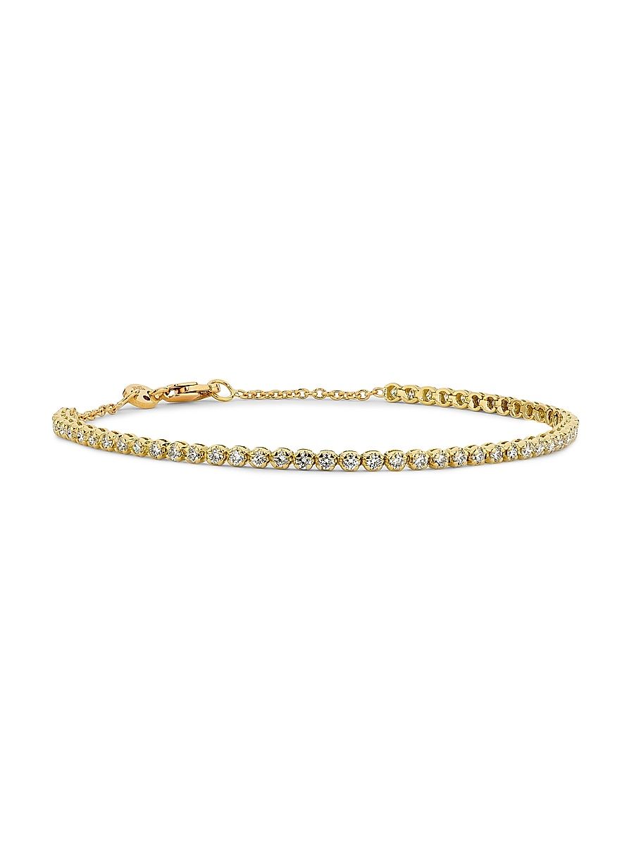 Women's 18K Gold & 1.00 TCW Diamond Tennis Bracelet - Yellow Gold