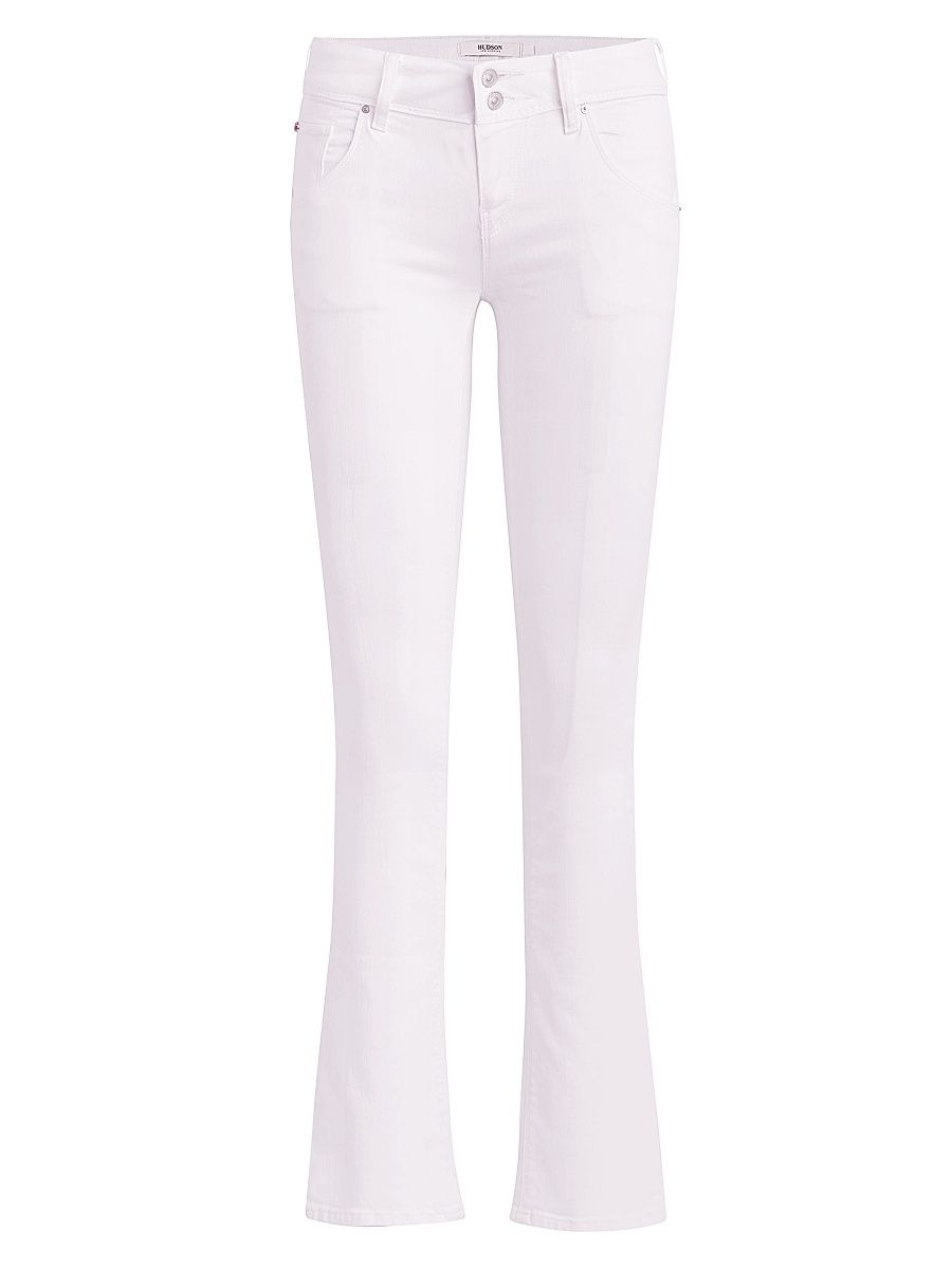 Women's Beth Mid-Rise Baby Bootcut Jeans - White - Size 34