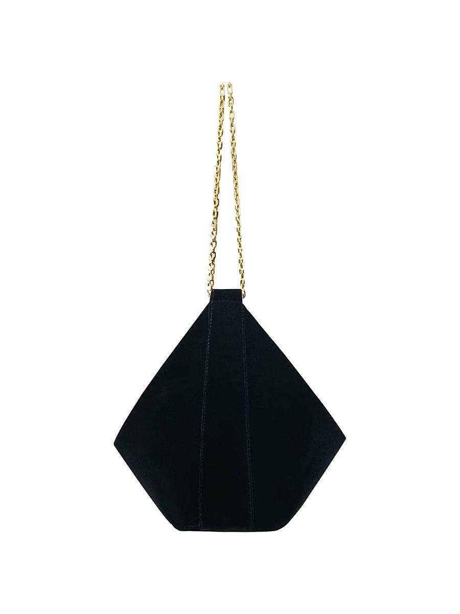 Women's Modern Evening Pavo West Velvet Bag - Black