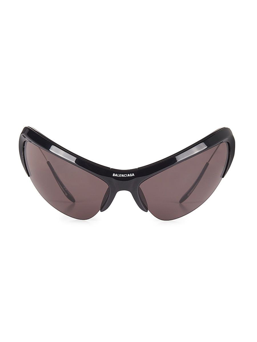 Women's Wire 91MM Shield Sunglasses - Black