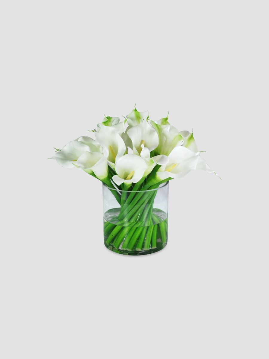 Winward Home Newness Artificial Calla Lilly Floral Arrangement - White
