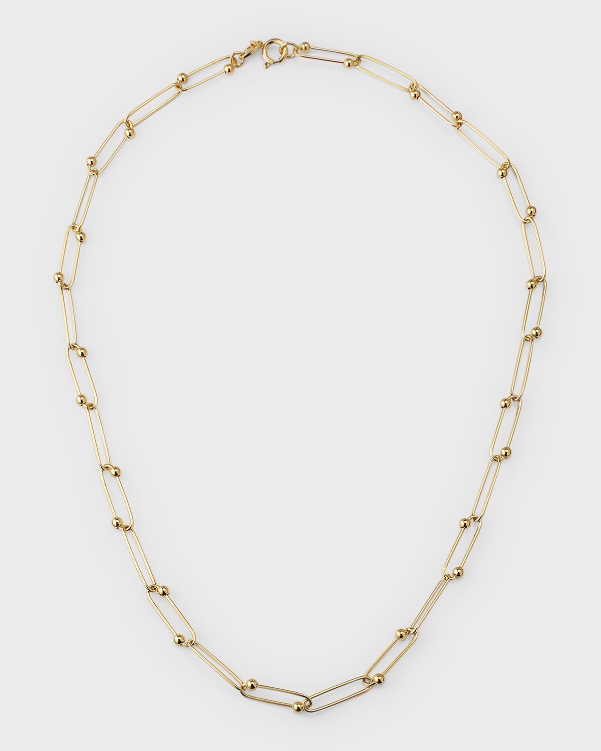 18K Yellow Gold Ball Chain Necklace