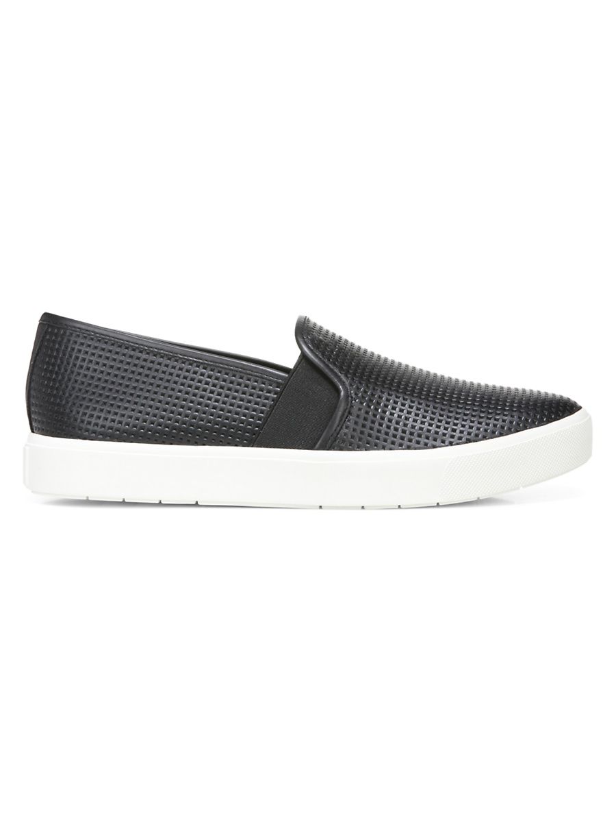Women's Blair Perforated Leather Slip-On Sneakers - Black - Size 10