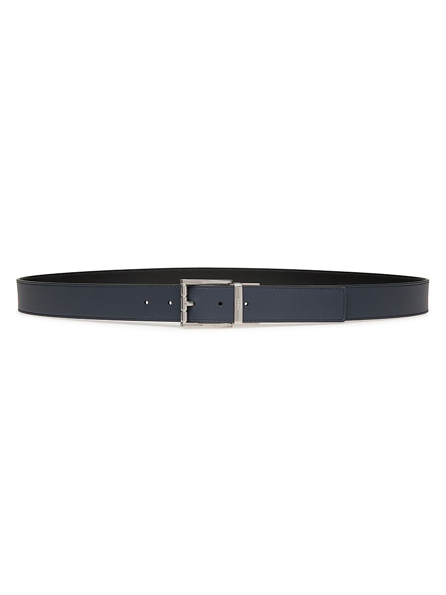 Men's Astory Reversible Leather Belt - Midnight Palladio - Size 48