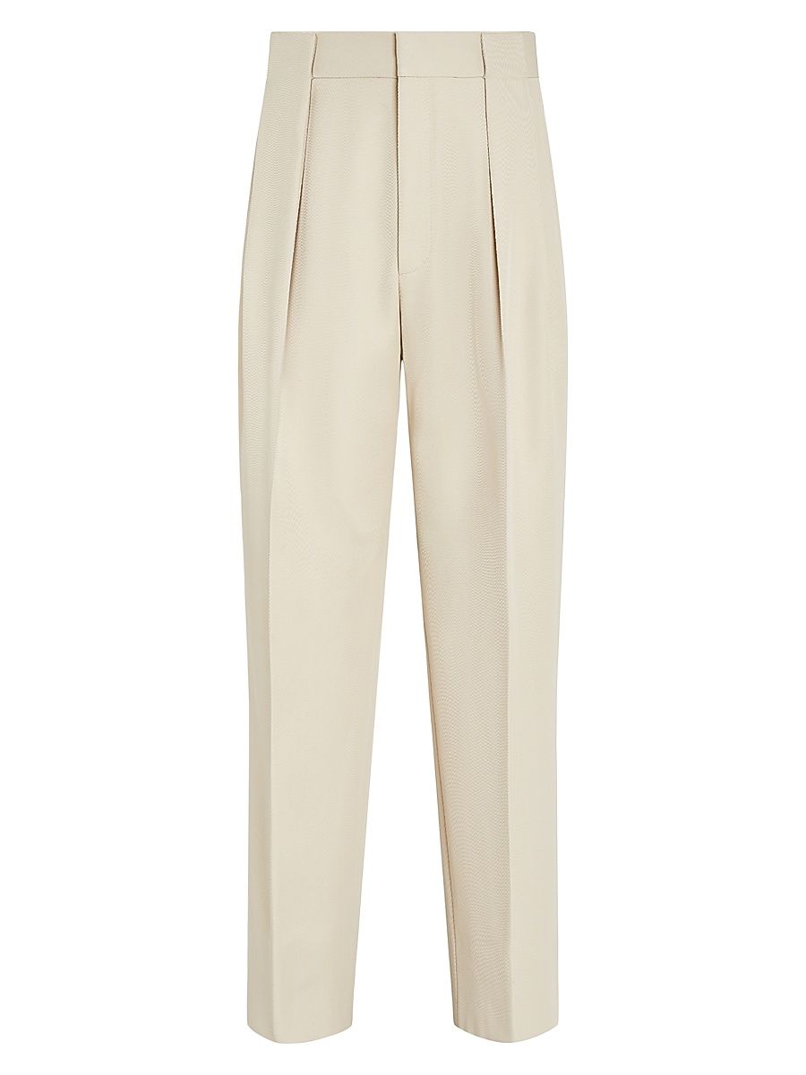 Men's Wool Pants - Light Beige - Size 44