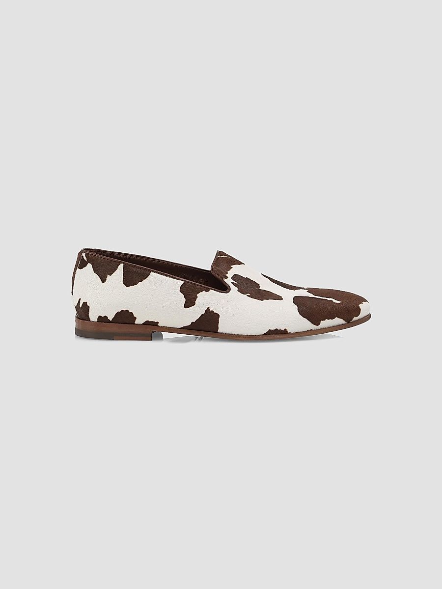 Men's Mario Cow Print Loafers - Size 8