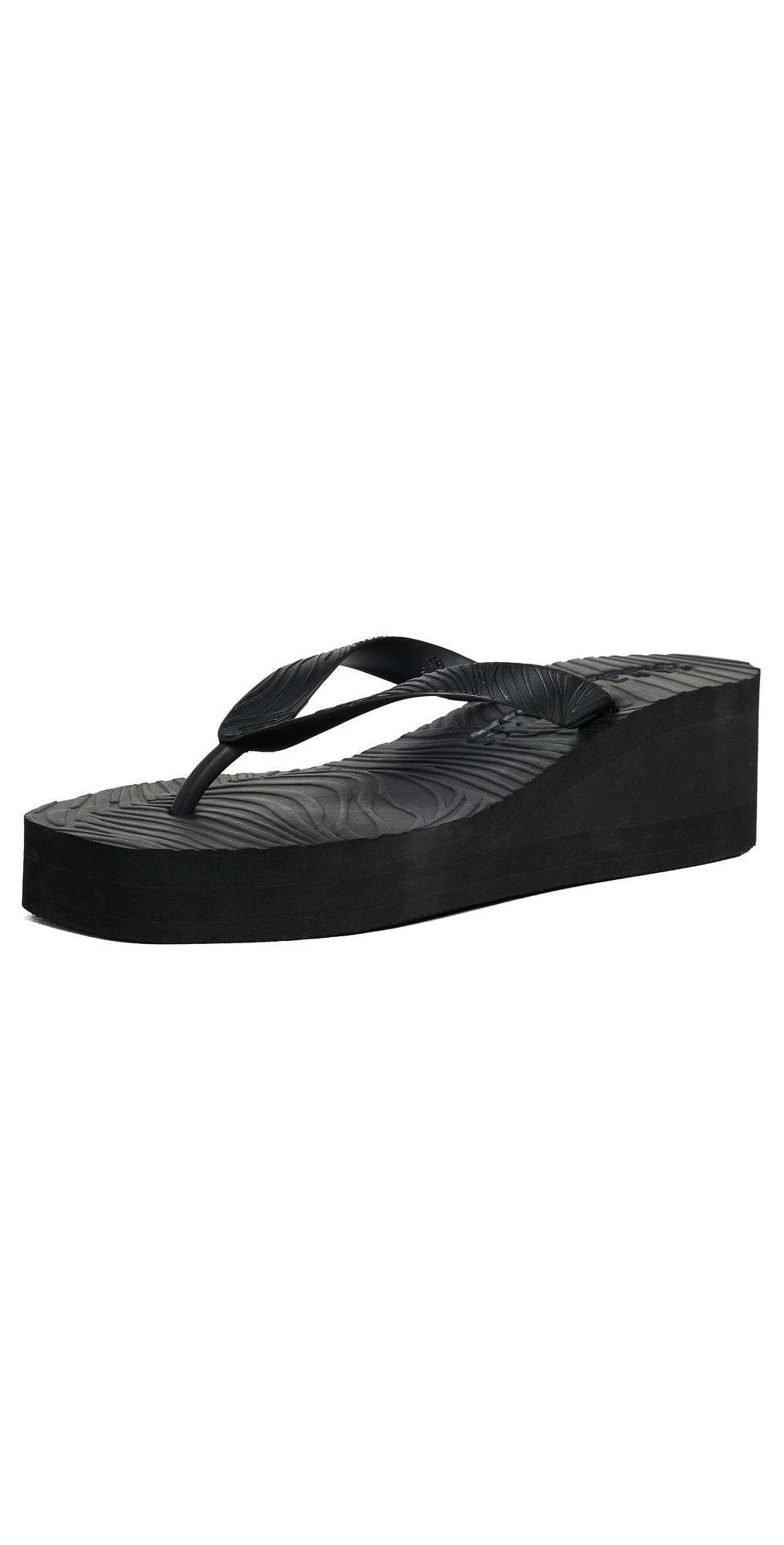 SLEEPERS High Platform Flip Flops Black 39