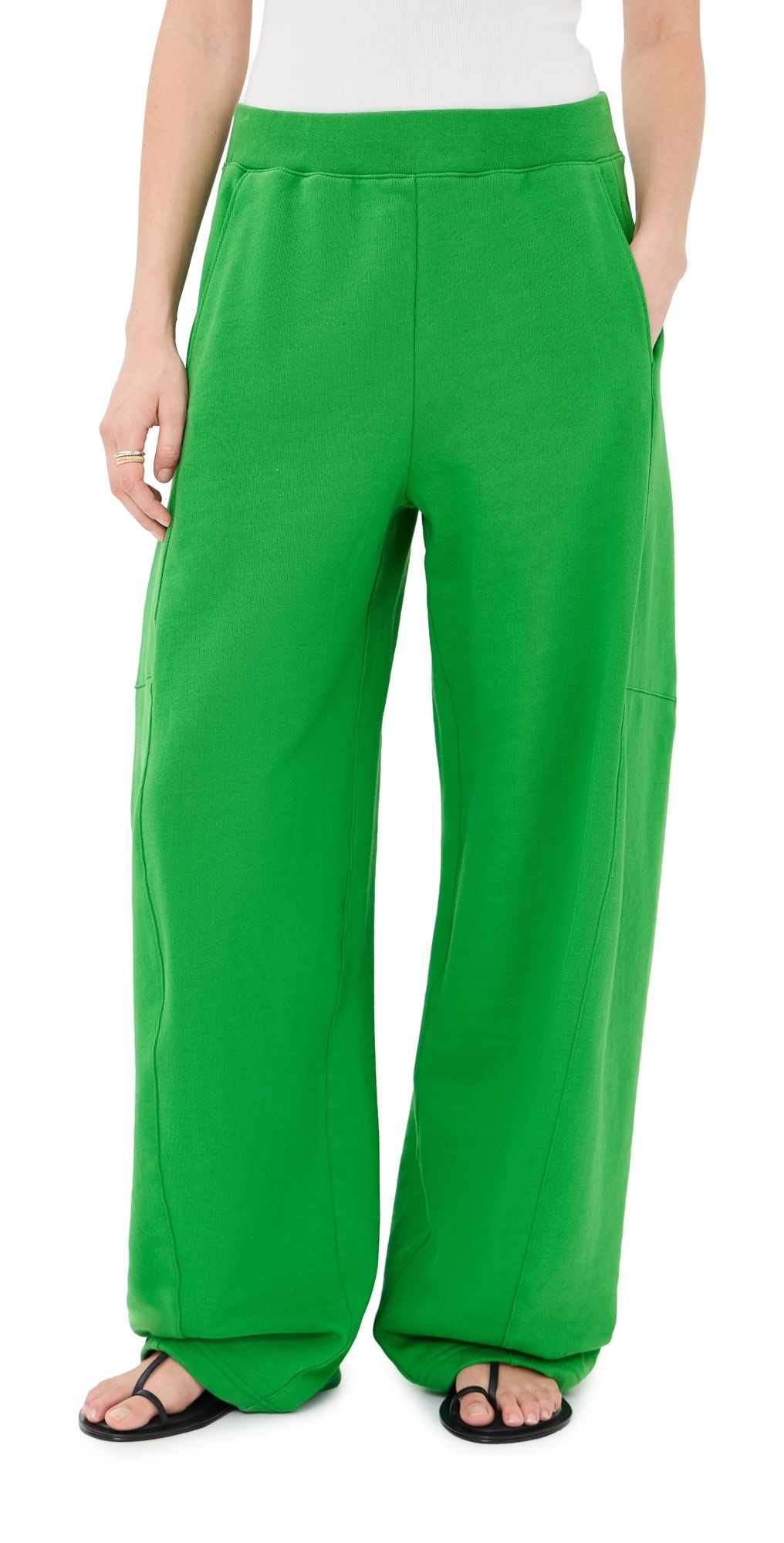 Tibi Sweatshirt Winslow Pull On Pants Green M