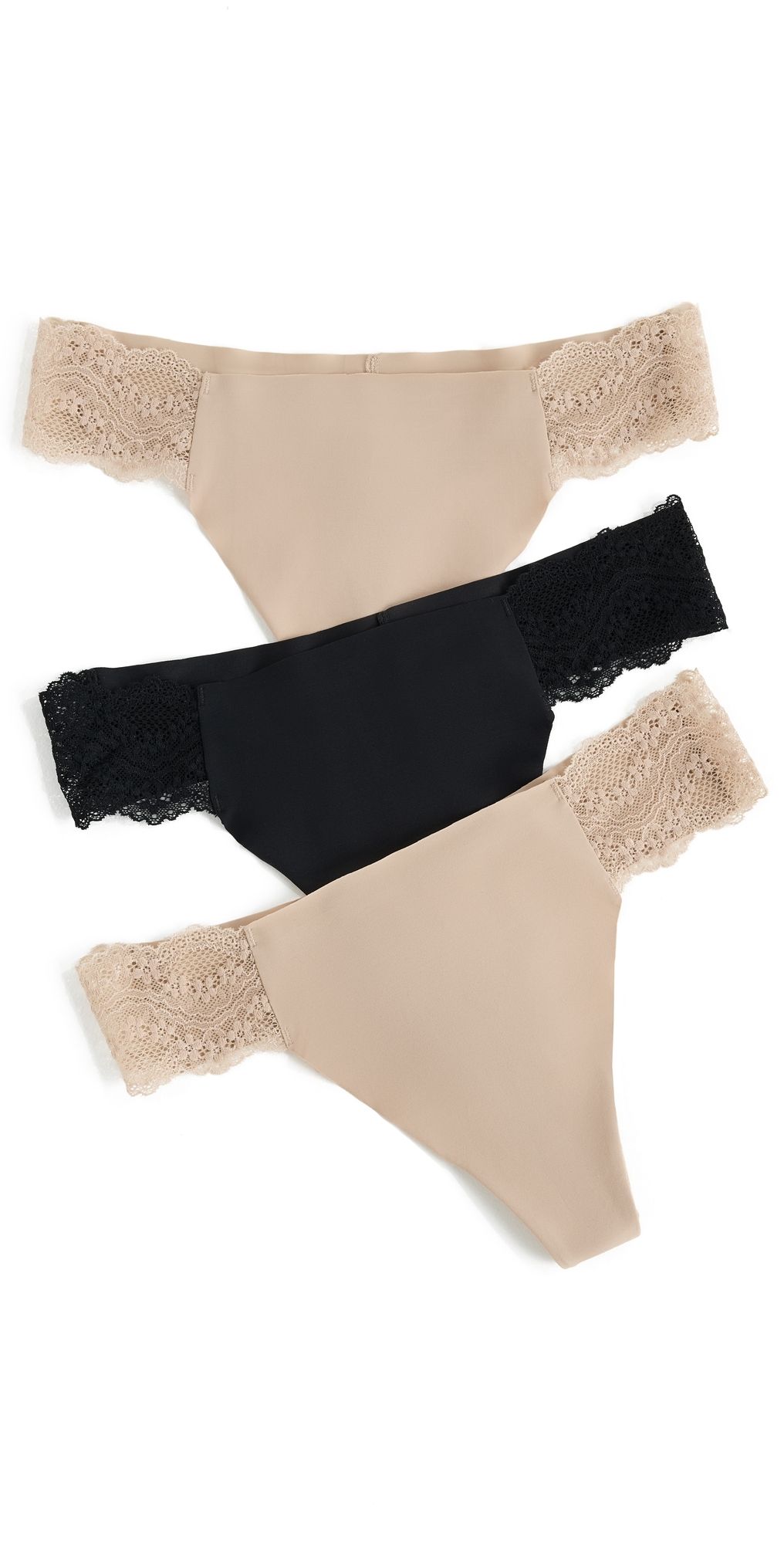 b. tempt'd by Wacoal B. Bare Thong 3 Pack Basic 1 L