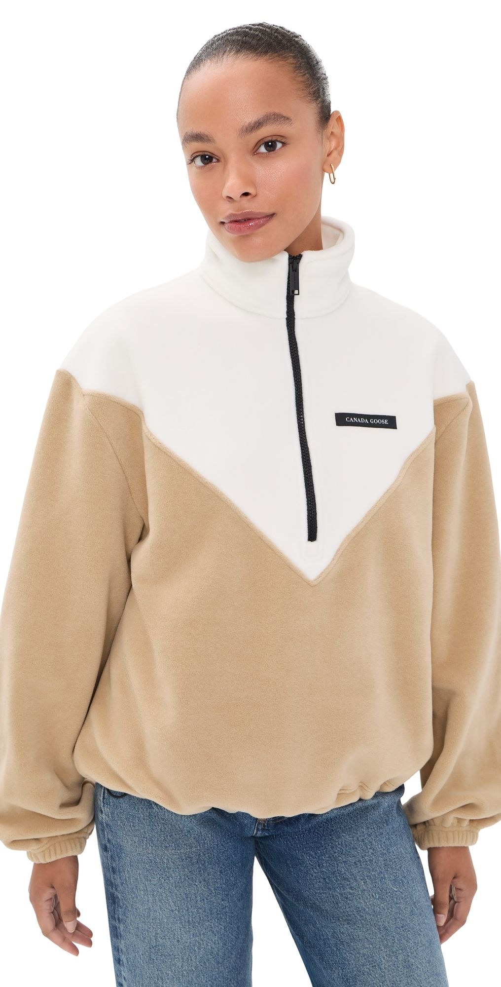 Canada Goose Tayen 1/4 Fleece Bone/Timber Sand XS