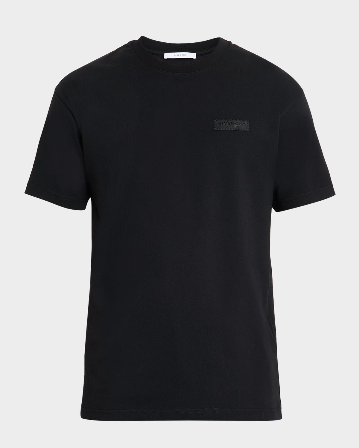 Men & apos;s Tonal Grosgrain Label Crewneck T-Shirt