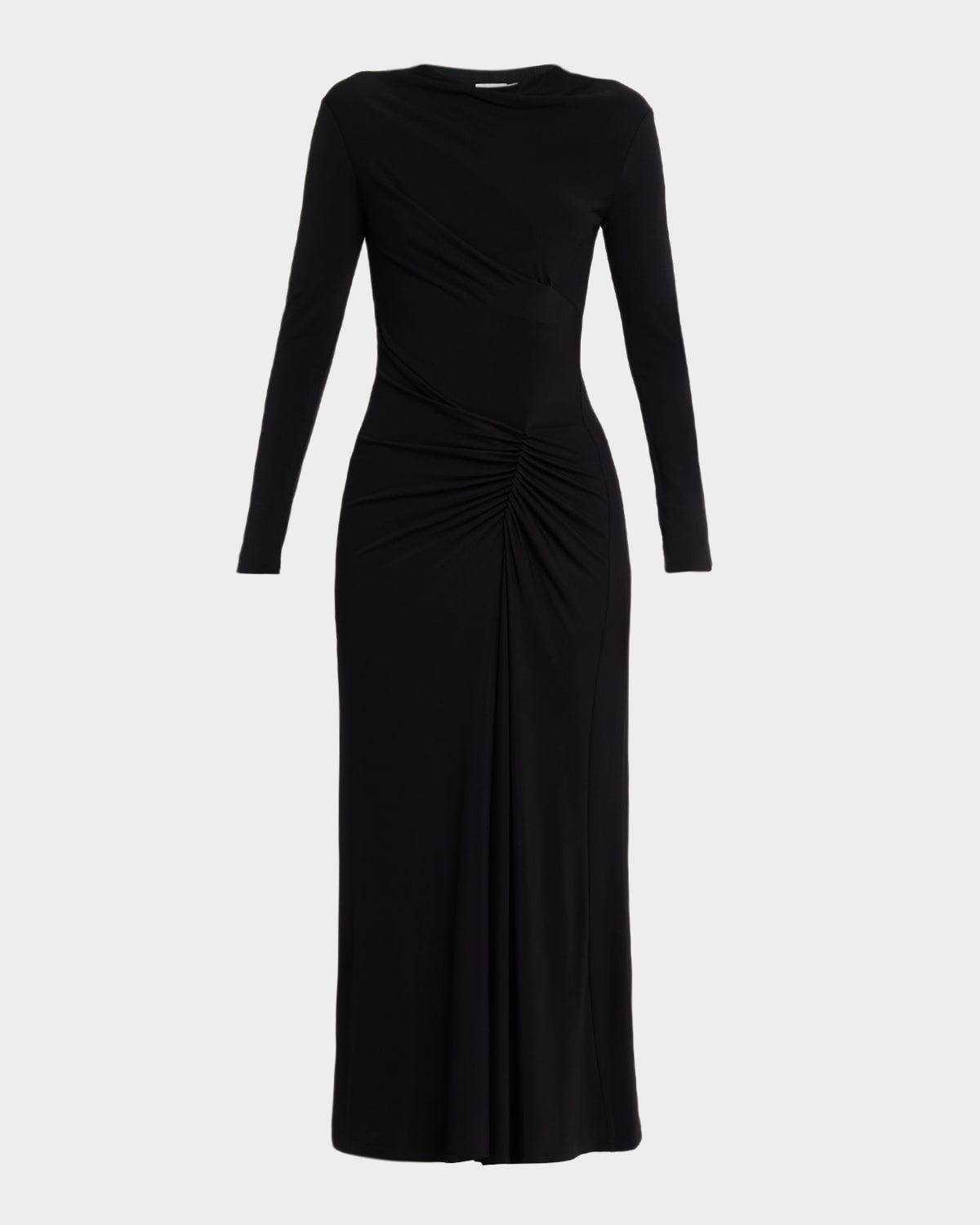 Ferrera Ruched Long-Sleeve Midi Dress