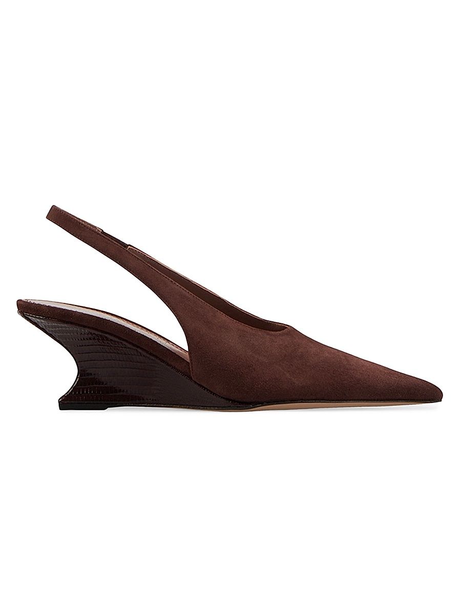 Women's Nina 50MM Suede Slingback Pumps - Mogano - Size 11