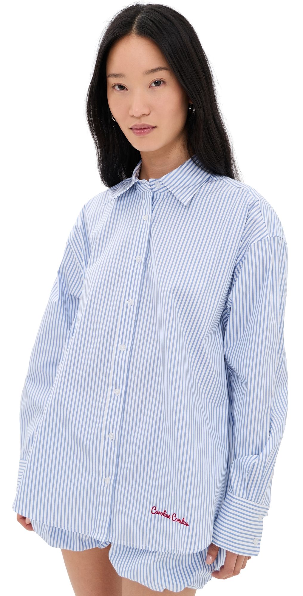 CAROLINE CONSTAS Frankie Blouse Blue White Stripe L
