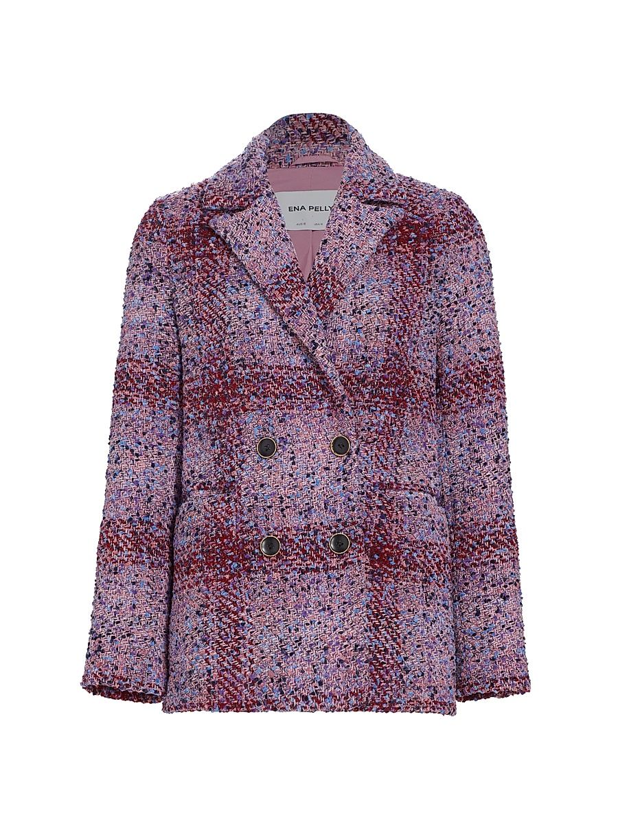 Women's Neve Tweed Blazer - Meadow Violet Tweed - Size 8