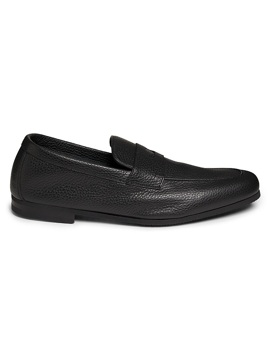 Men's Thorne Leather Penny Loafers - Black - Size 10.5