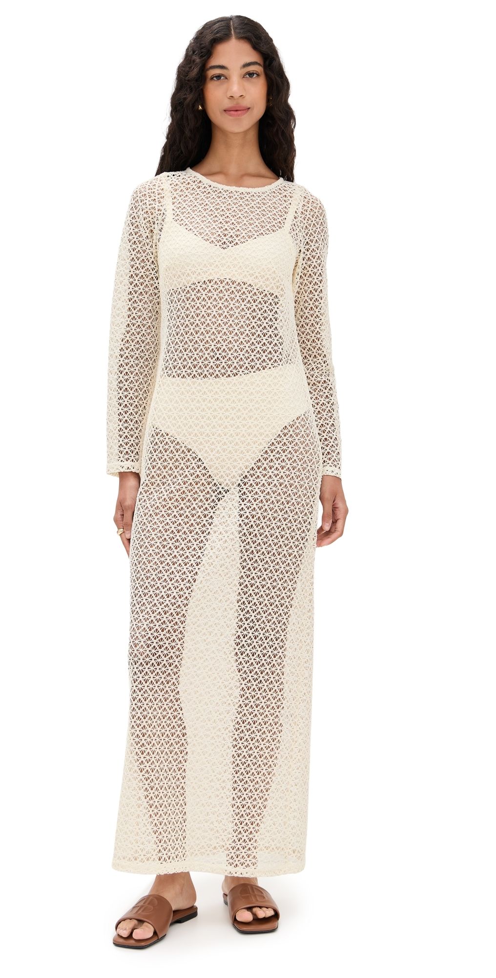 LE BOP Island Crochet Dress Black M