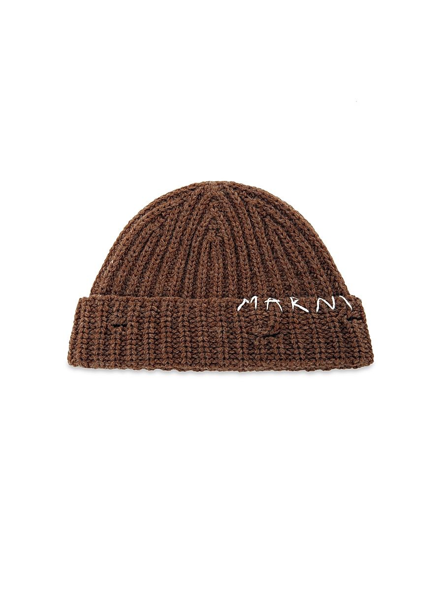 Men's Fisherman Rib-Knit Wool Beanie - Hazelnut - Size Large