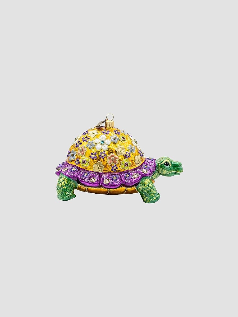 Floral Terrapin Christmas Ornament