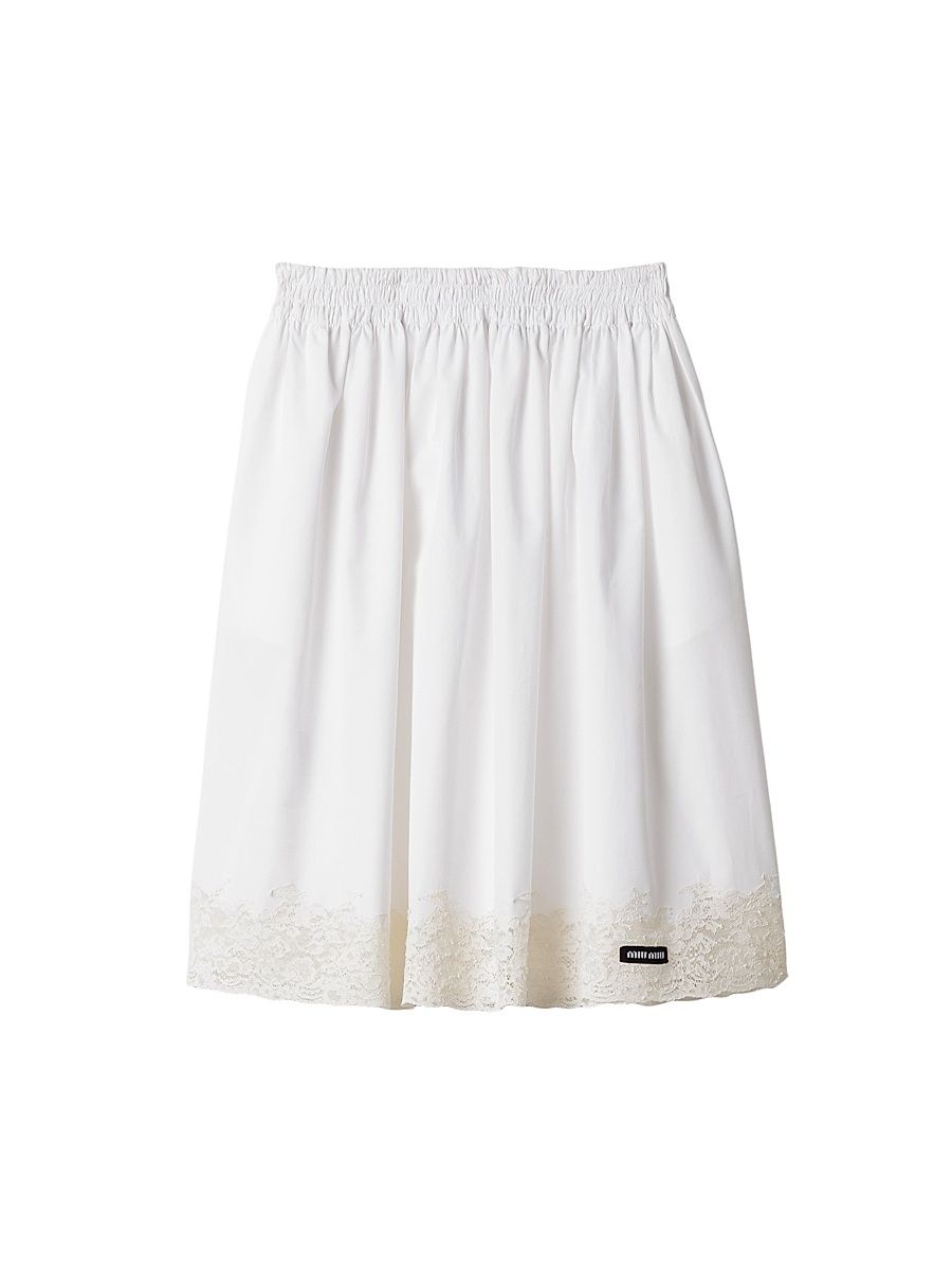 Women's Poplin Skirt - White - Size 2