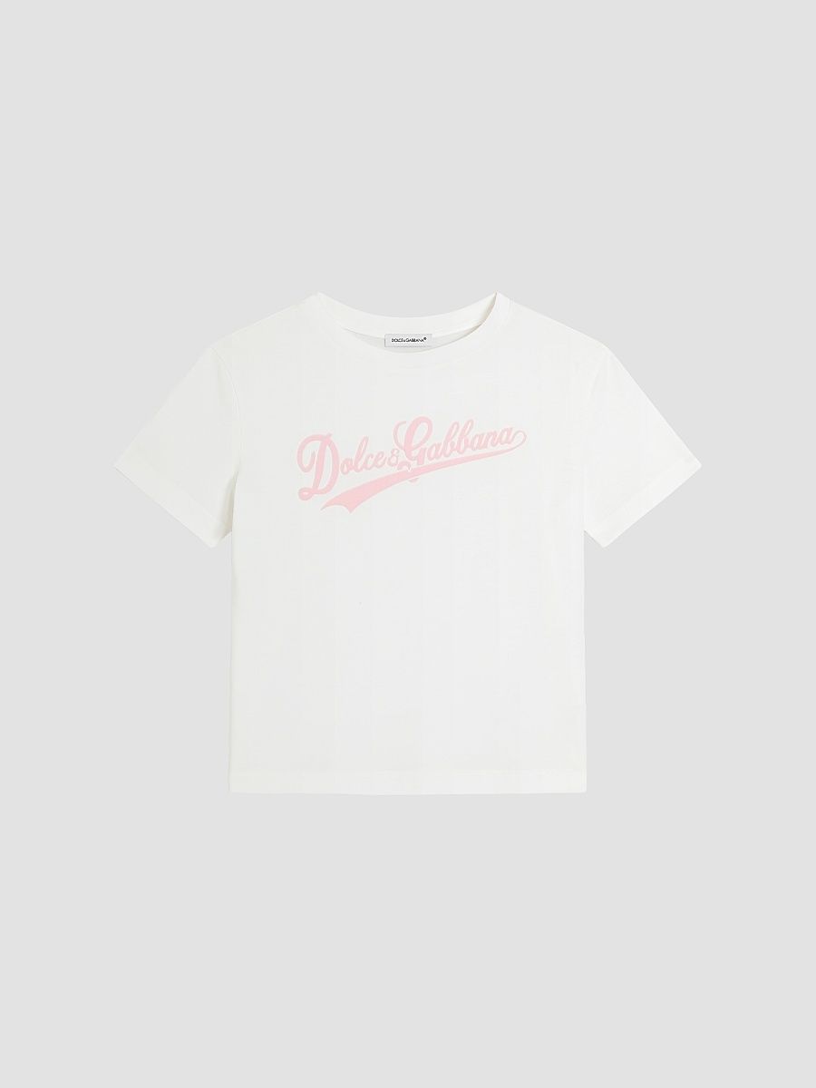 Girl's DG Logo Cotton T-Shirt - Variante Abbinata - Size 14