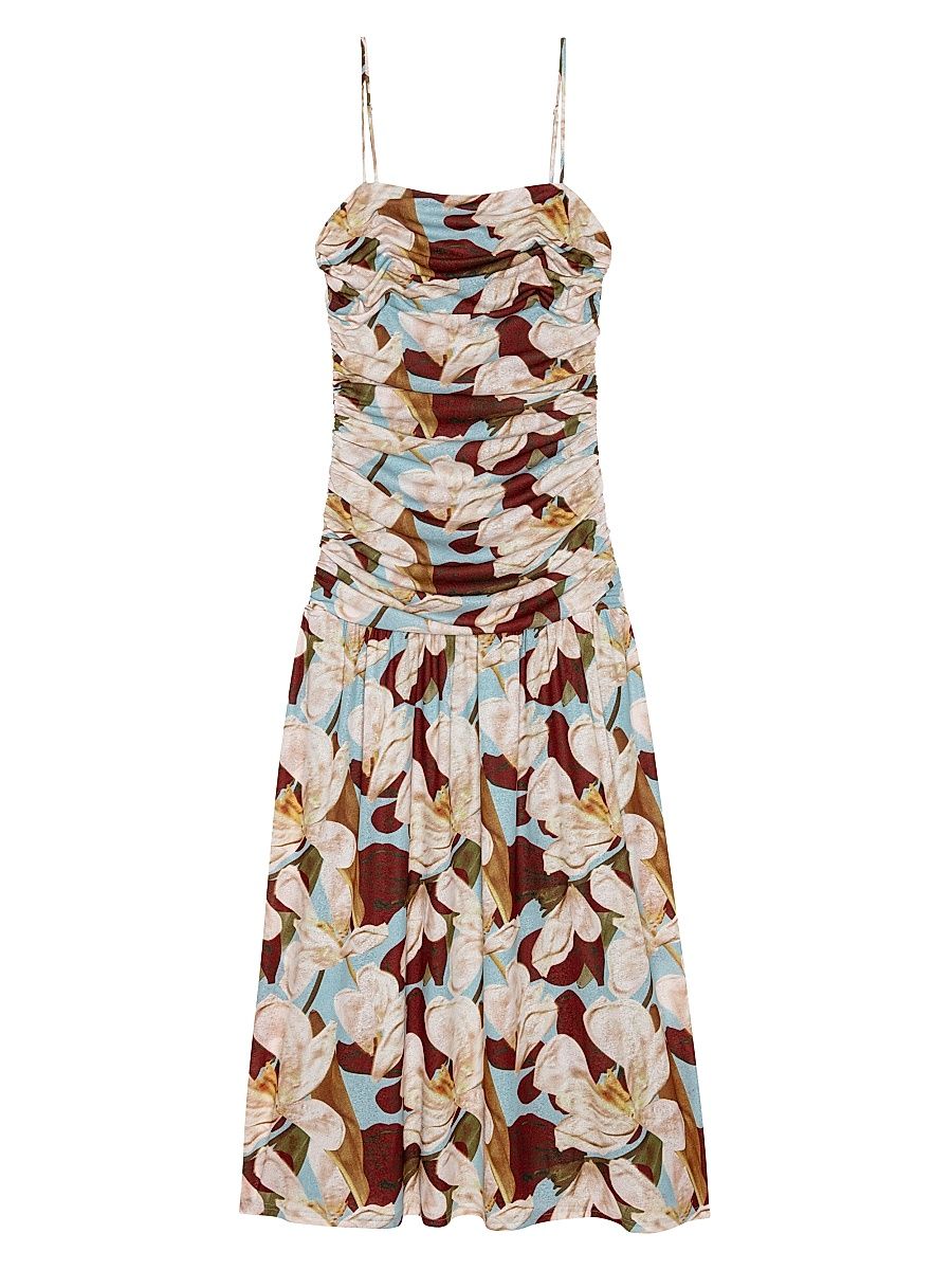 Women's Dolly Floral Print Dress - Plumeria - Size Medium