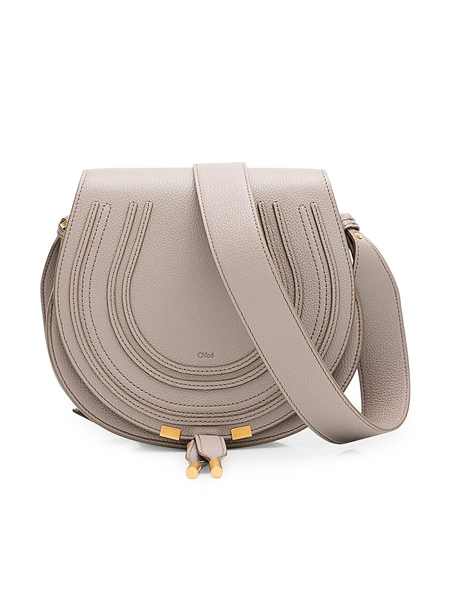 Women's Marcie Leather Saddle Bag - Cashmere Grey