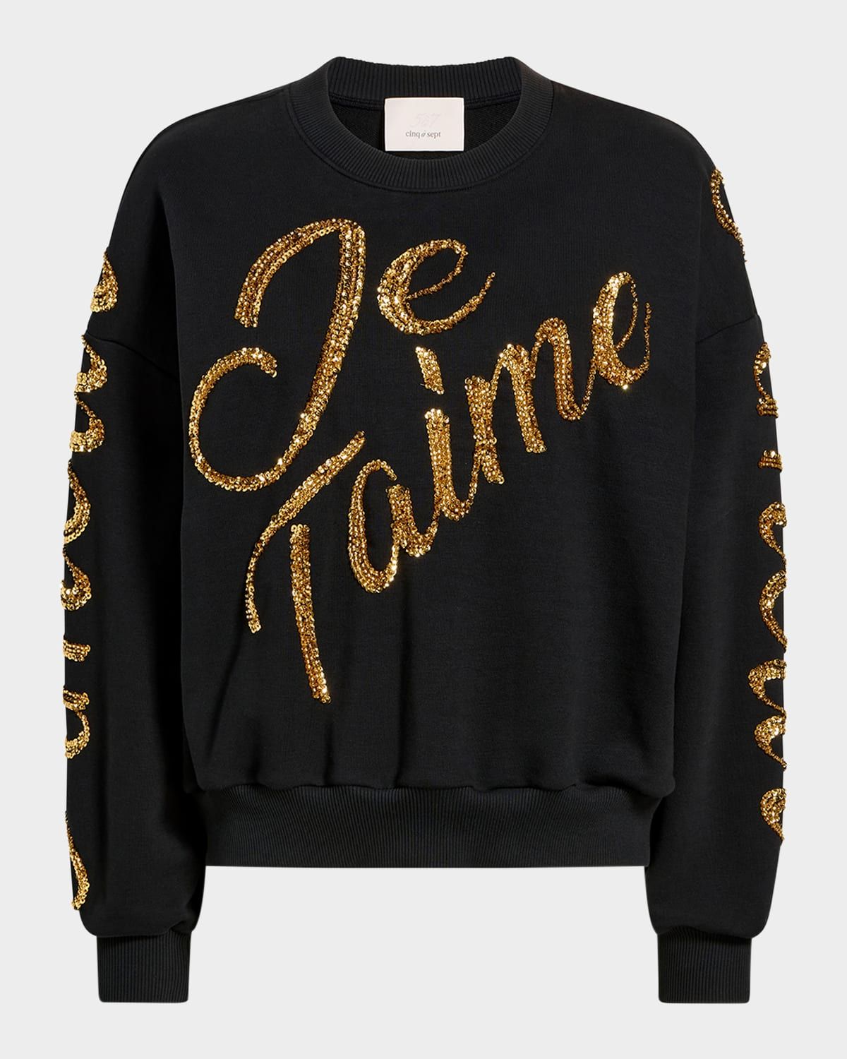 Crushed Sequin Loveletter Brandy Sweater
