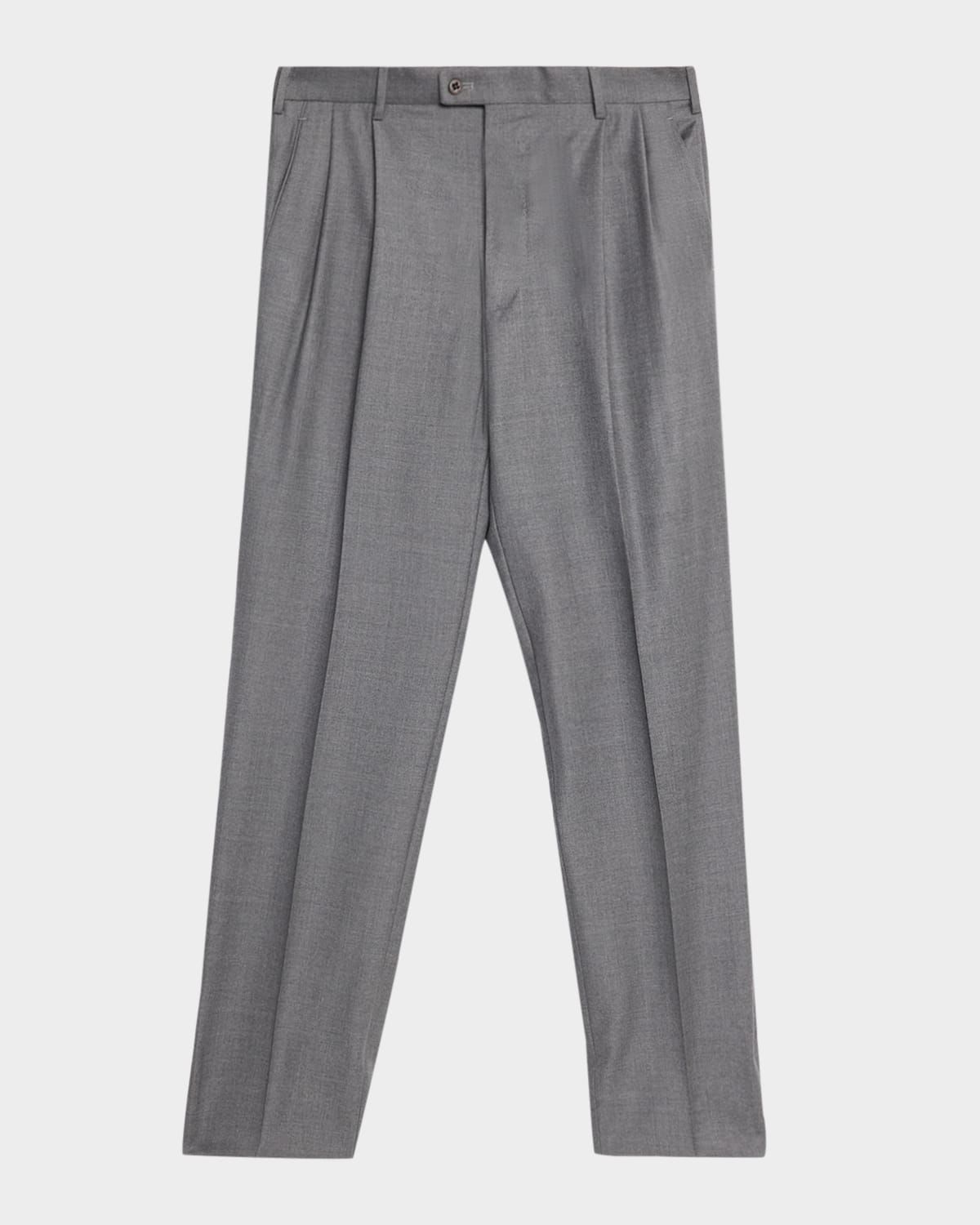 Men & apos;s Bennett Wool Straight-Fit Pleated Trousers