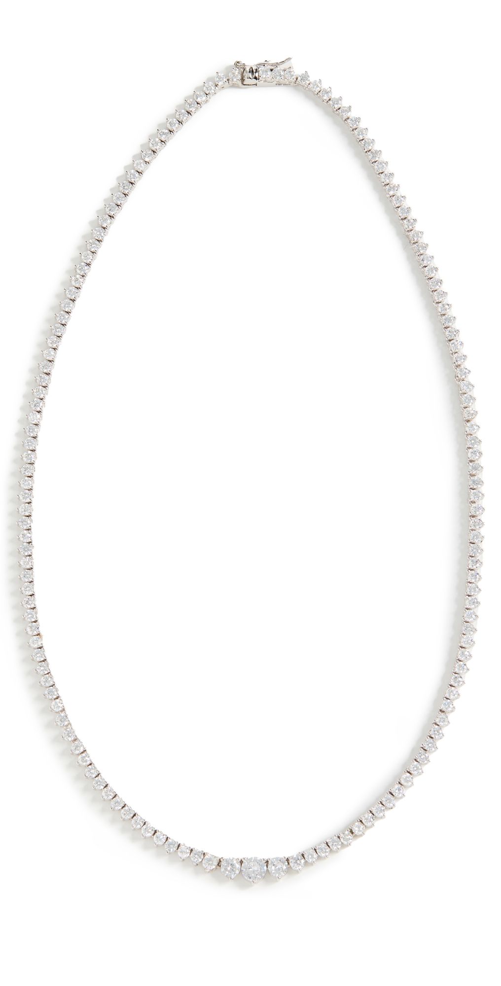 SHASHI Tennis Necklace Silver One Size