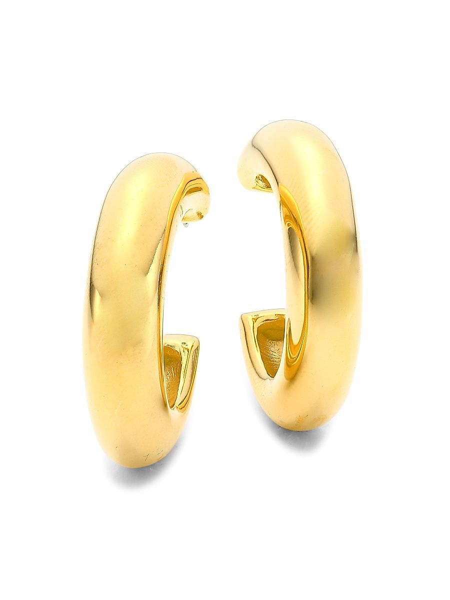 Women's 22K-Gold-Plated Hoop Earrings - Yellow Goldtone
