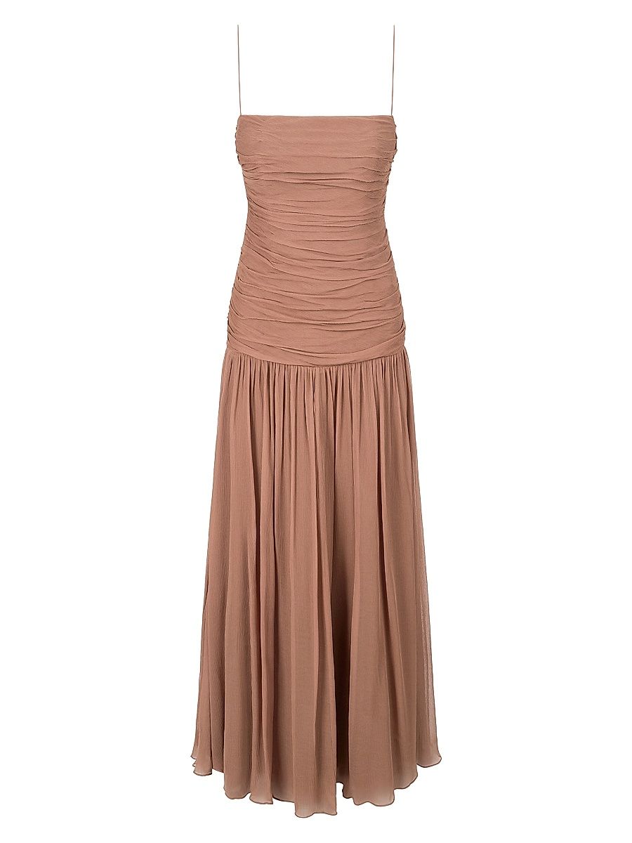 Women's Dalton Shirred Drop-Waist Maxi Dress - Mocha - Size 12