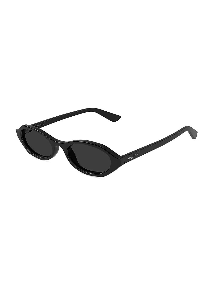 Women's Spike 51MM Oval Sunglasses - Black