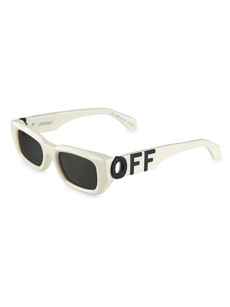 Women's Fillmore 49MM Rectangular Sunglasses - White Dark Grey