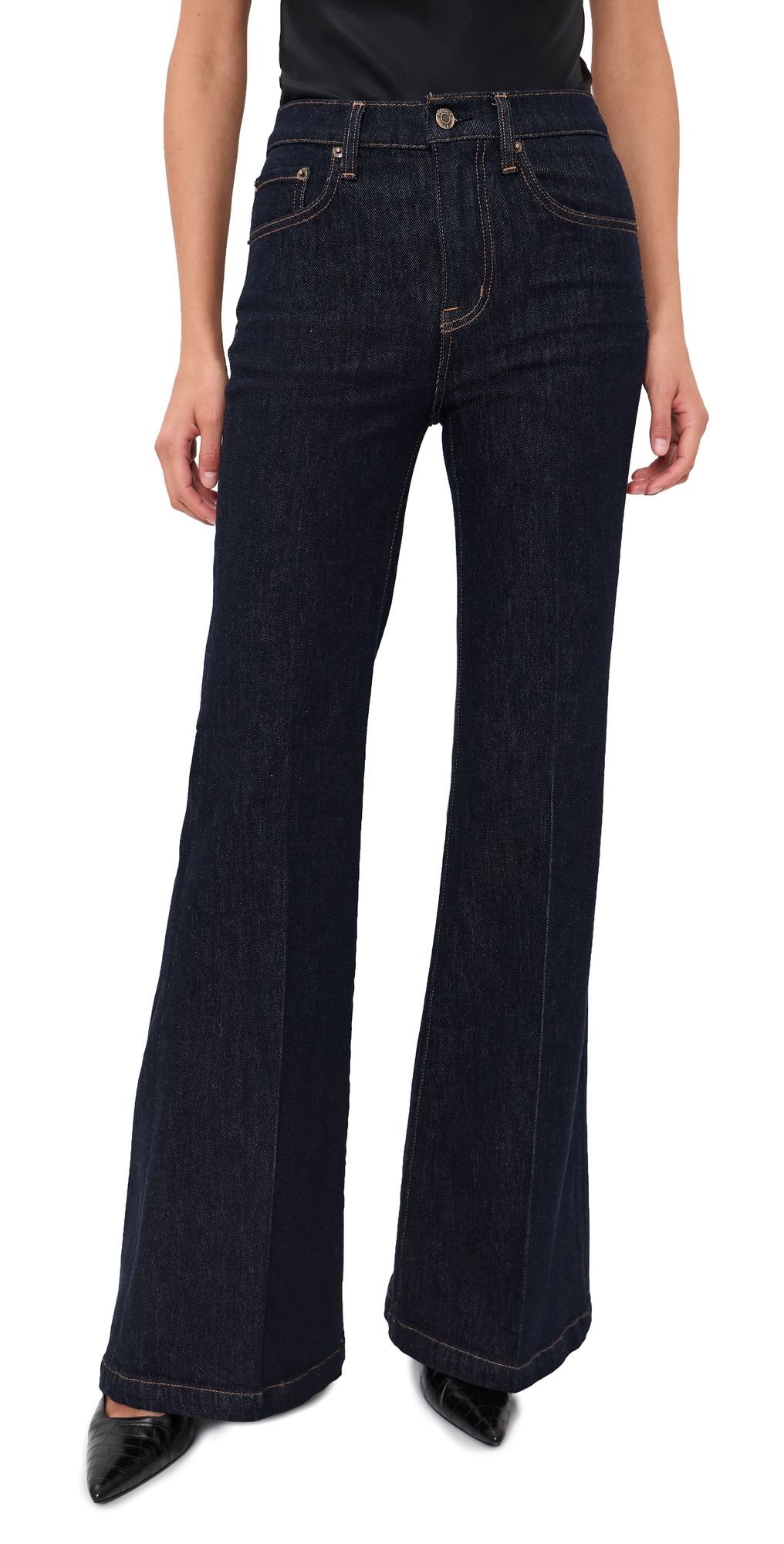 Pistola Carina High Rise Super Wide Flare Jeans Nightfall 27