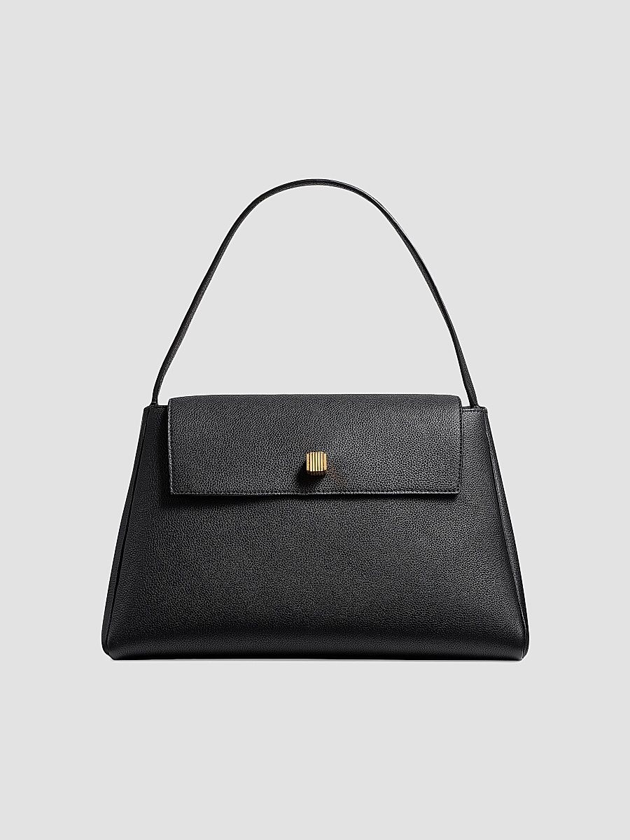 Khaite Women's Audrey Leather Shoulder Bag - Black