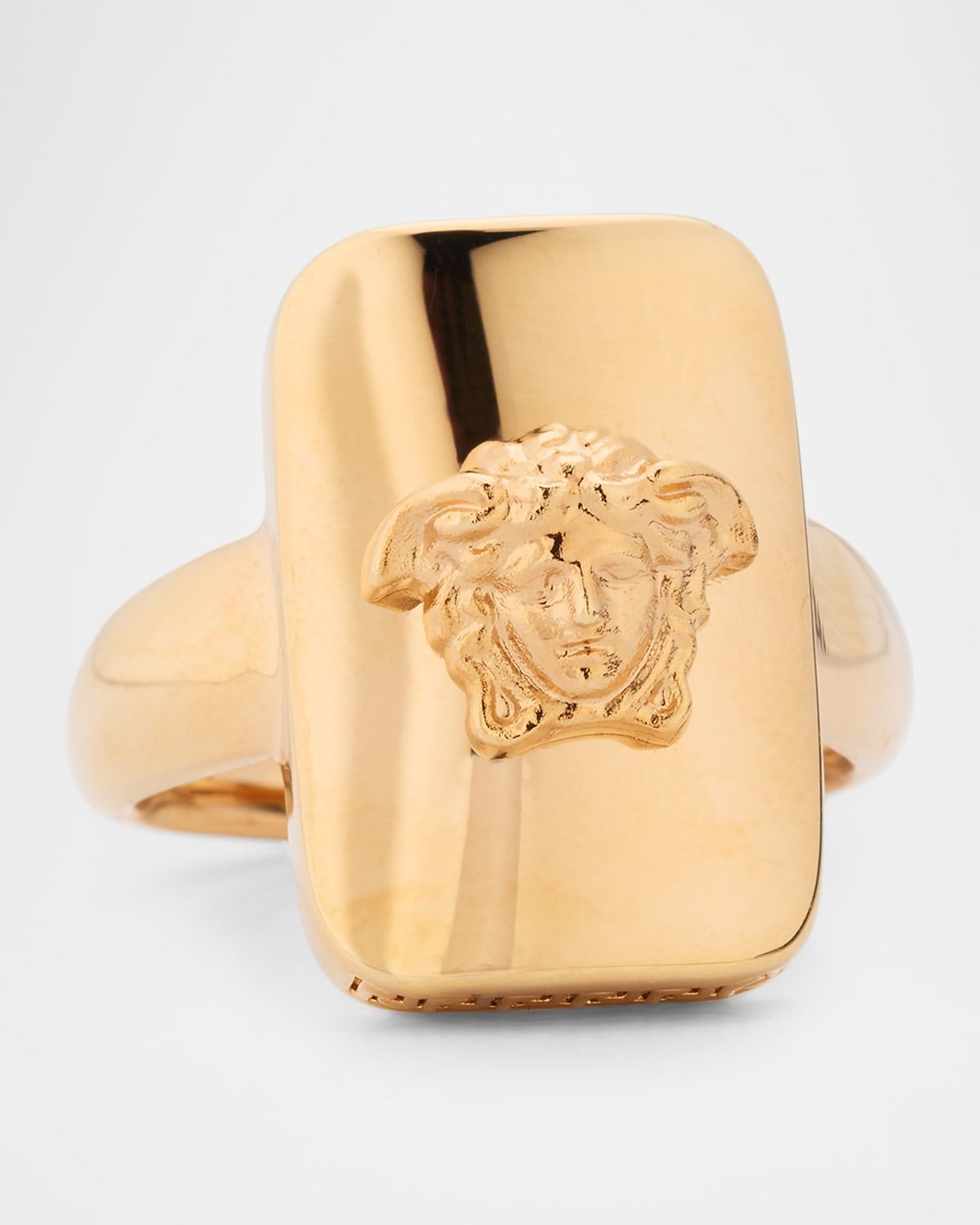 Men & apos;s Medusa Rectangular Signet Ring