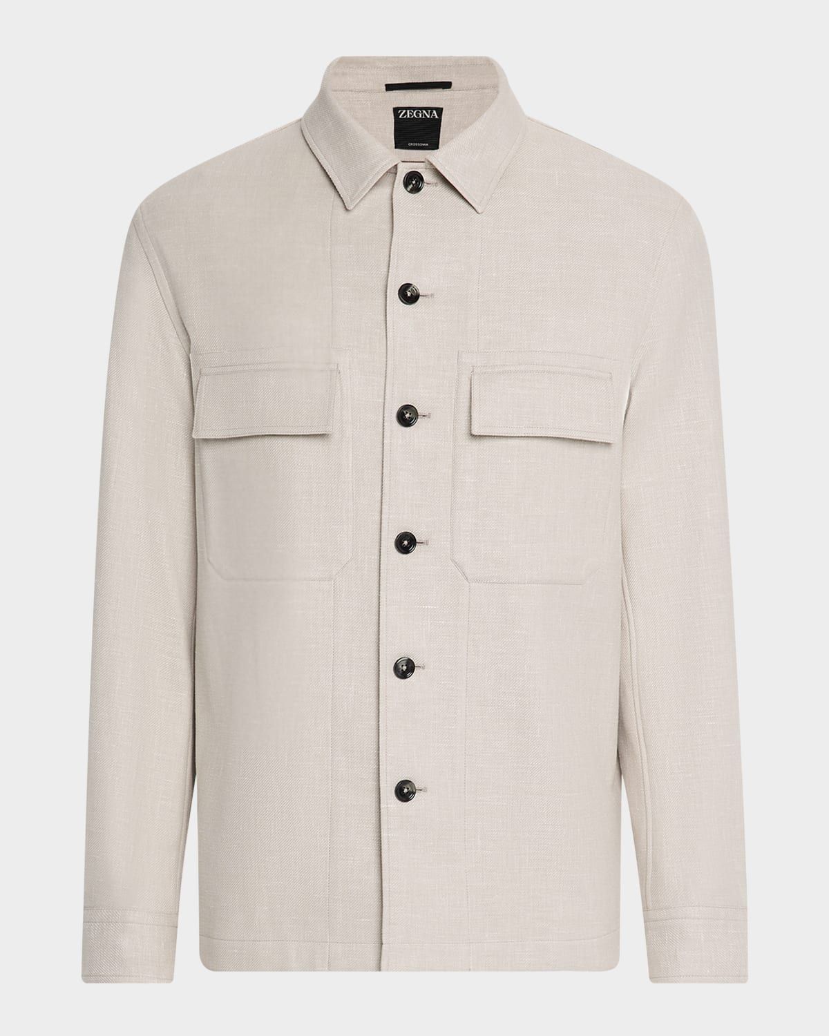 Men & apos;s Melange Linen-Blend Overshirt