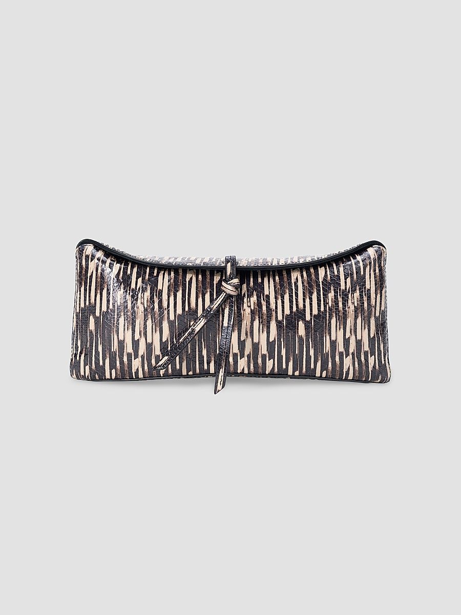 Women's Eve Printed Leather Clutch - Porcupine Quill