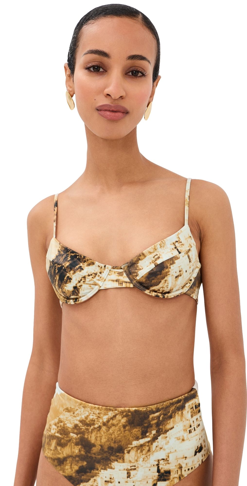 STAUD Caroline Bikini Top Cliffside XL
