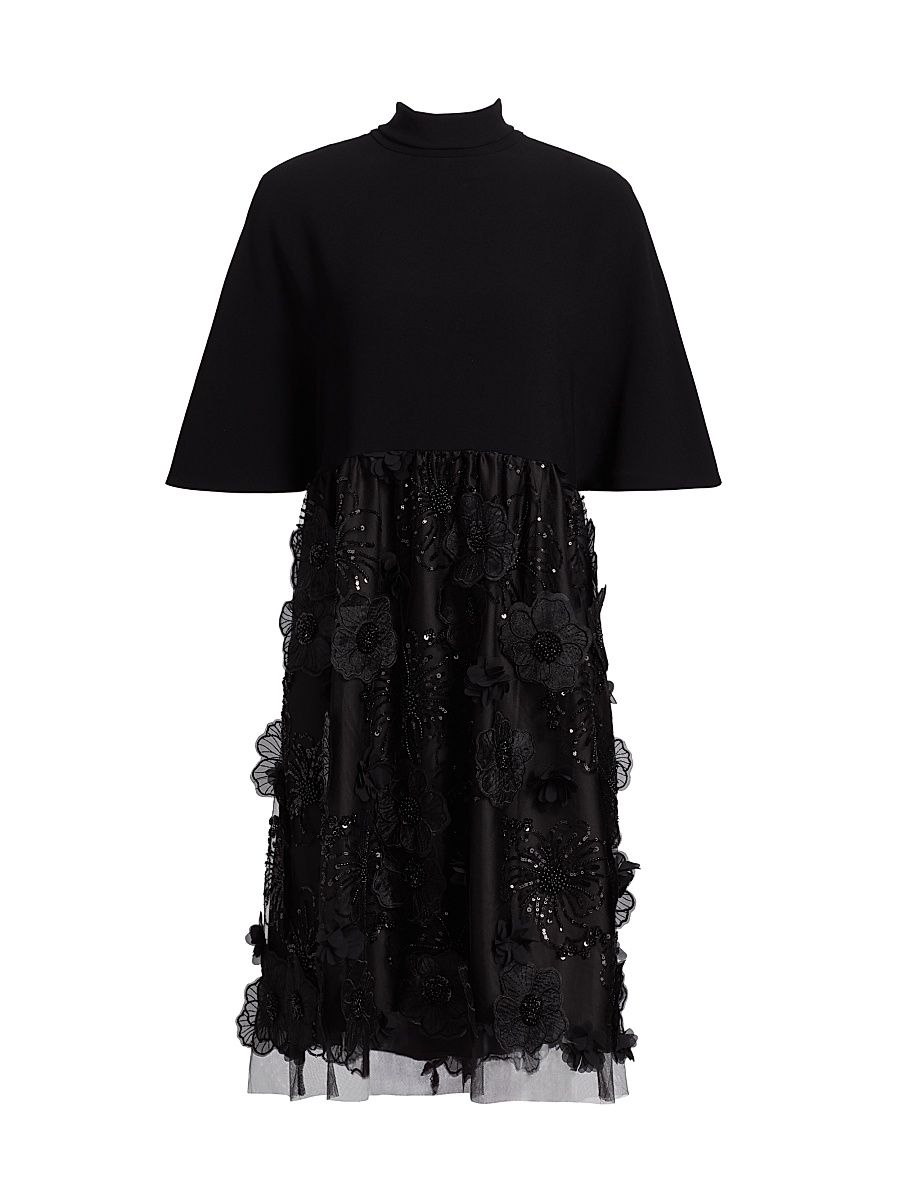 Women's Embellished Tulle Skirt Cocktail Dress - Black - Size 10