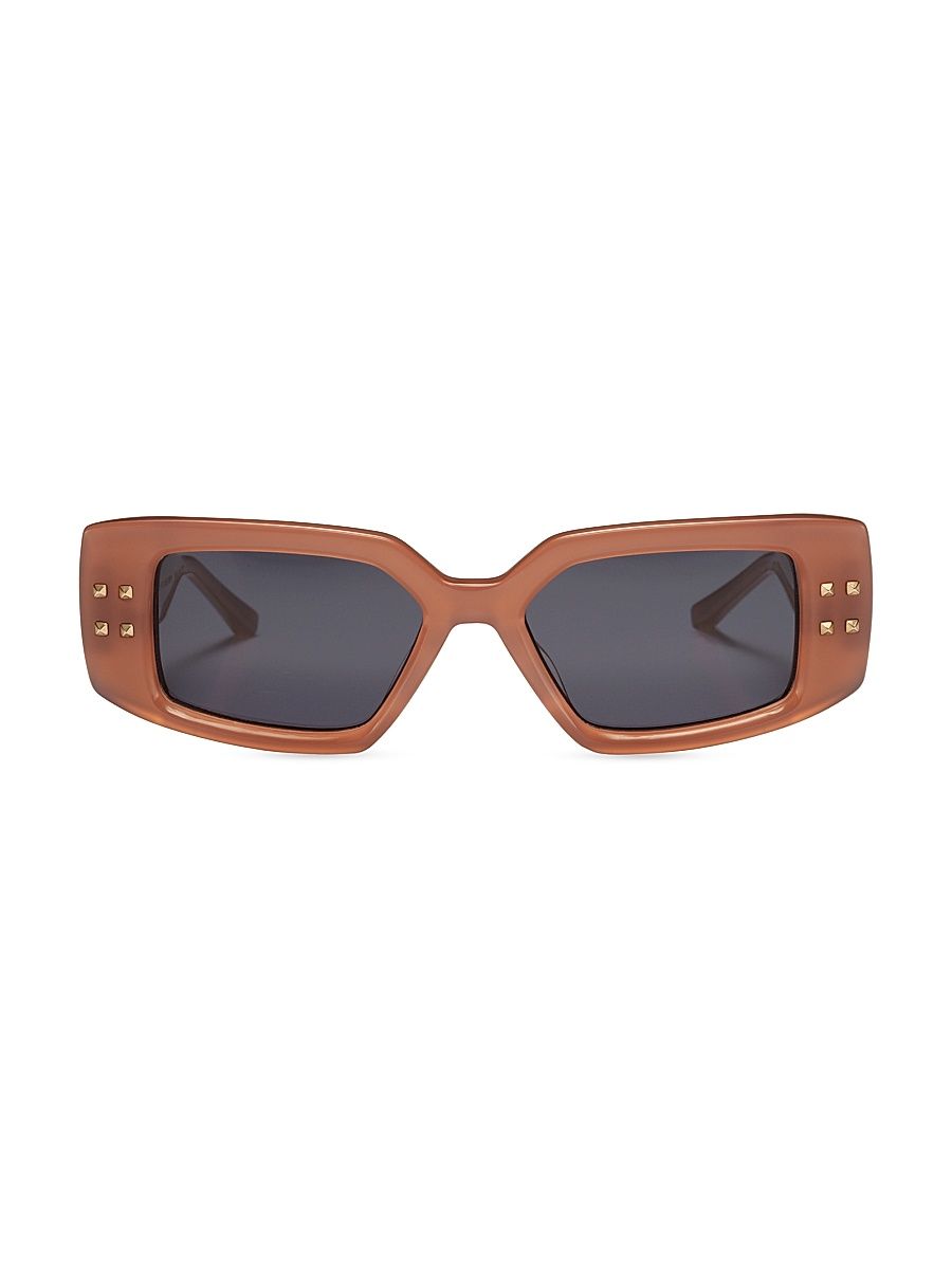 Women's V-Cinque 53MM Rectangular Sunglasses - Brown