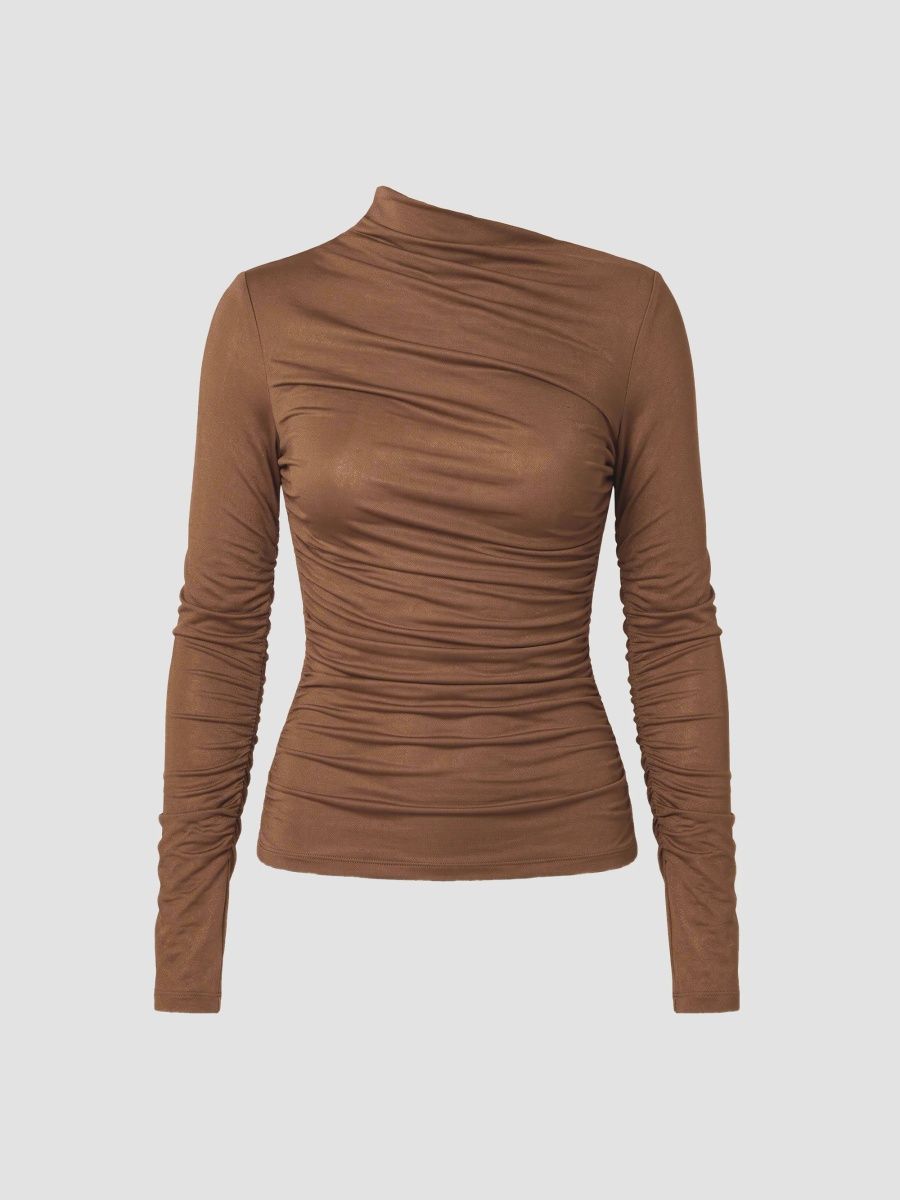 Nicholas the Label Women's Josie Asymmetric Jersey Top - Olive - Size 0