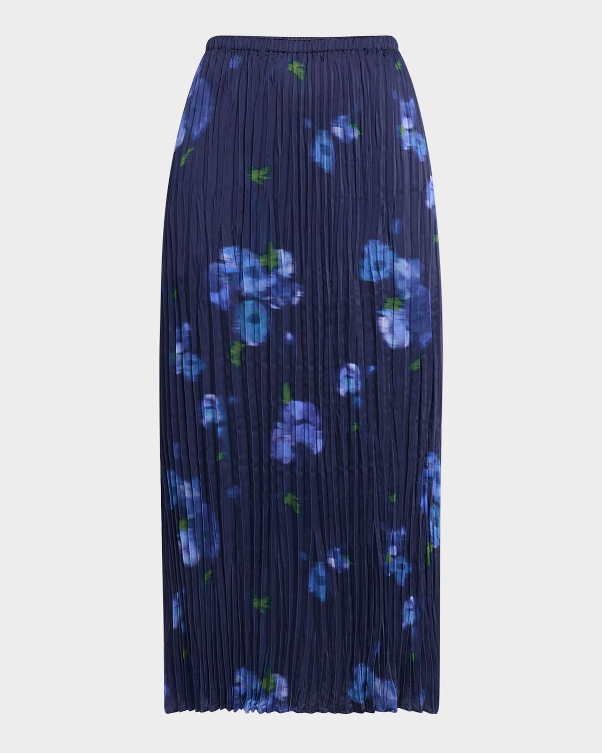 Blurred Poppy Column Skirt