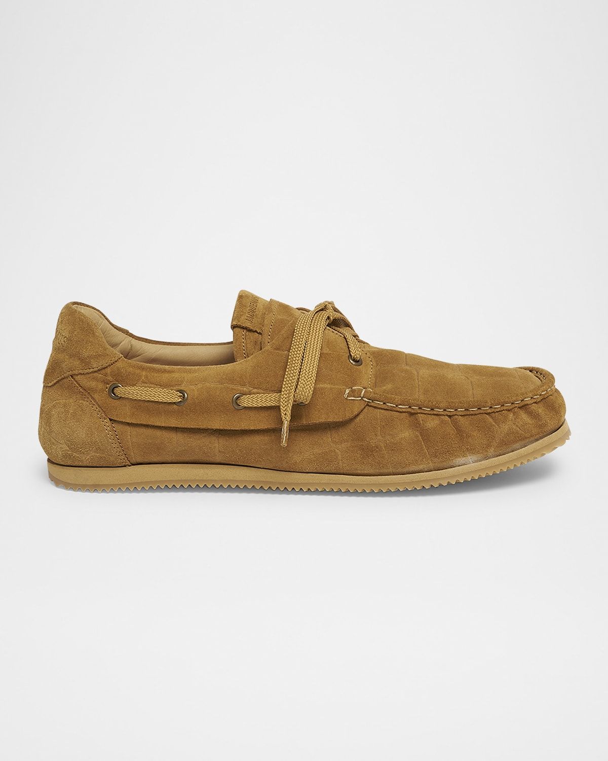 Men & apos;s Les Batto Croc-Embossed Suede Boat Shoes